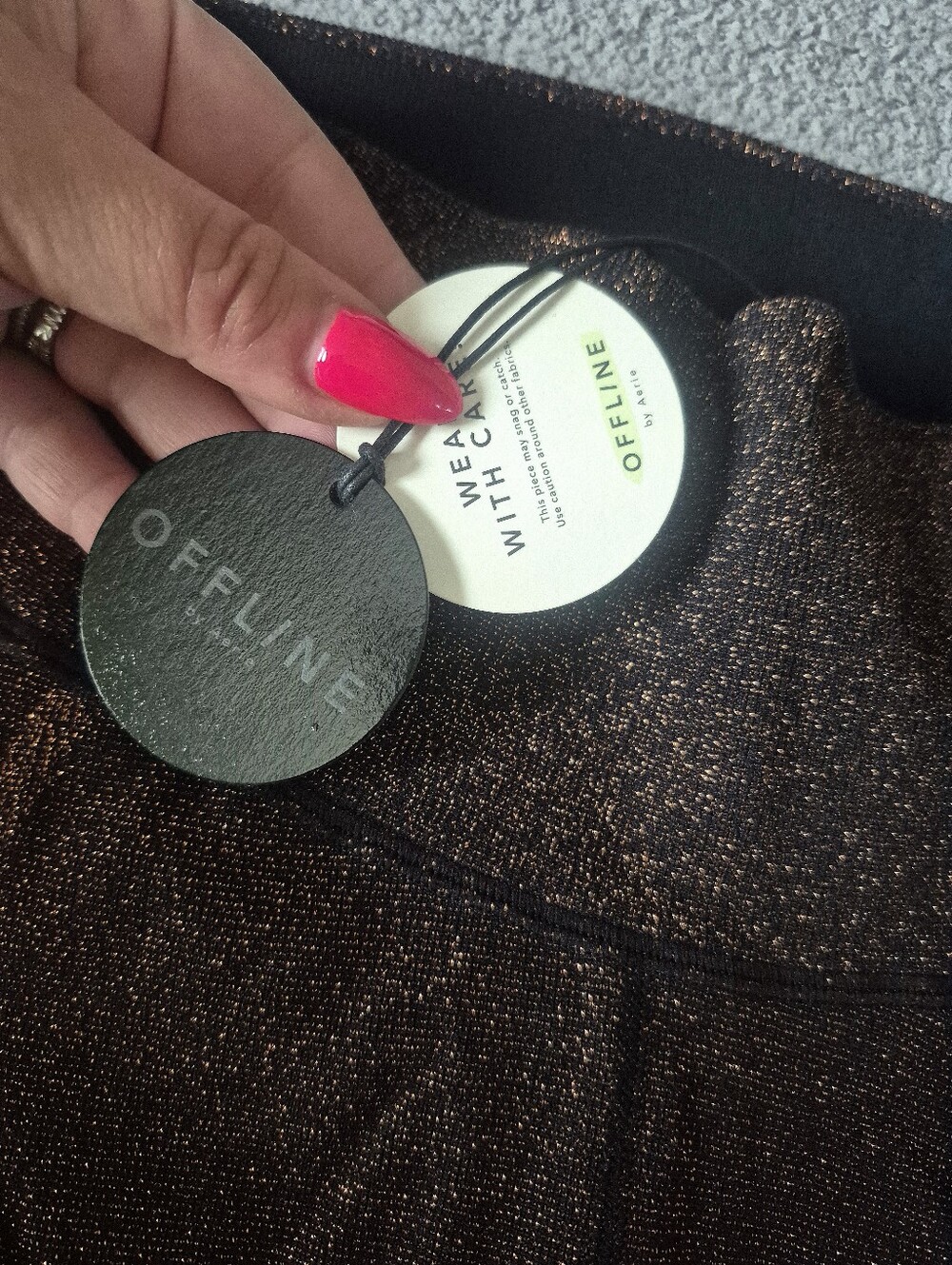 NWT- OFFLINE By Aerie Seamless Lurex 5" Bike Short. - Picture 4 of 10